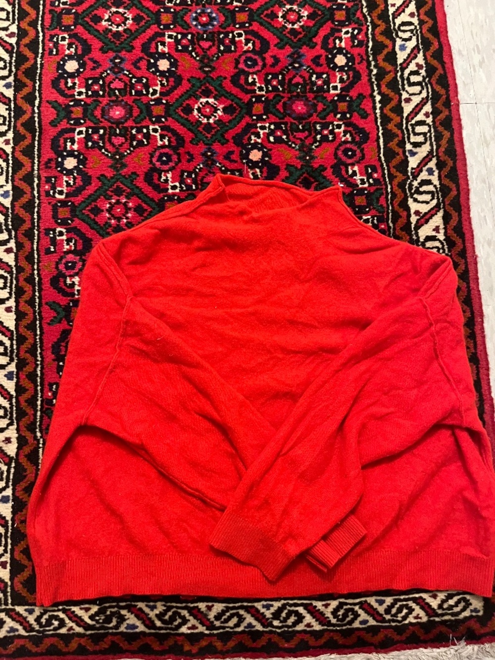 Pilcro/Anthropologie red cashmere sweater